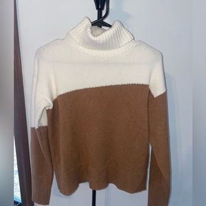 Anthropologie Leanna color block turtle neck sweater